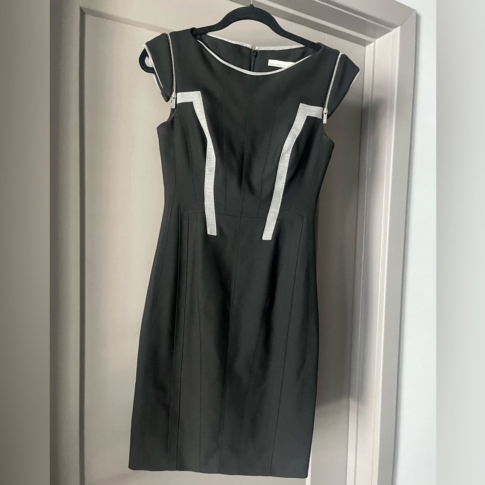 Karen Millen: Black & Grey fitted dress
